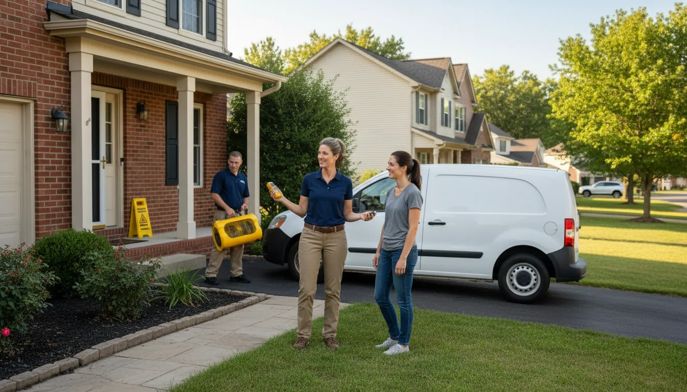 Residential water damage restoration in Wynot, NE